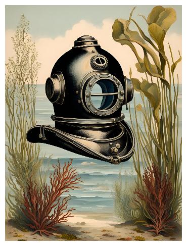 antique deep sea diving helmet