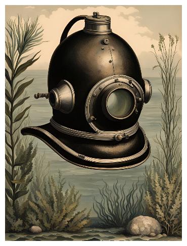 vintage diver helmet