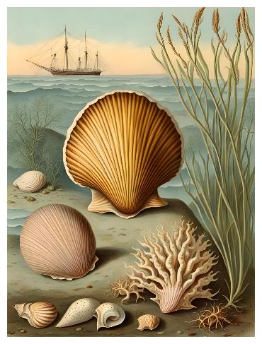 seashell beach house wall decor