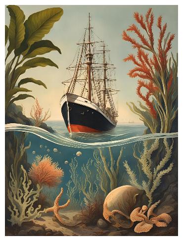 ship vintage nautical illustration