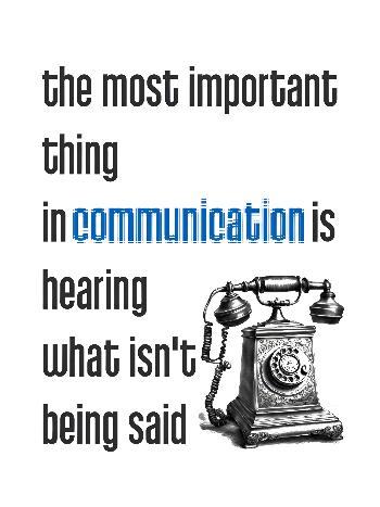 communication saying with an antique phone