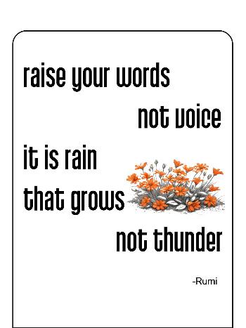 Rumi quote raise your words