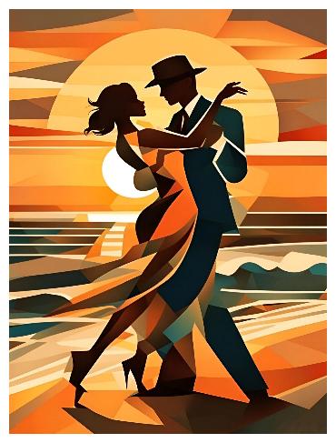 couple dancing at sunset